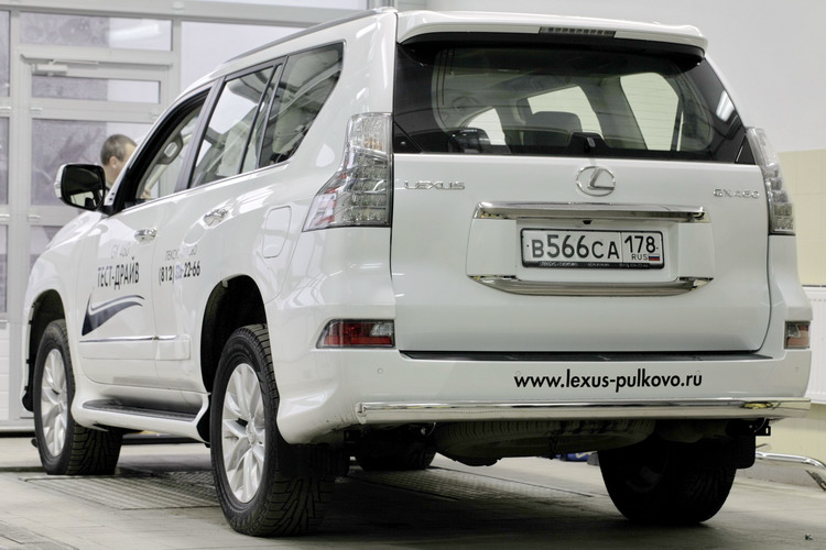 ЗАЩИТА ЗАДНЯЯ ОВАЛЬНАЯ 75Х42 LEXUS GX 460 2013