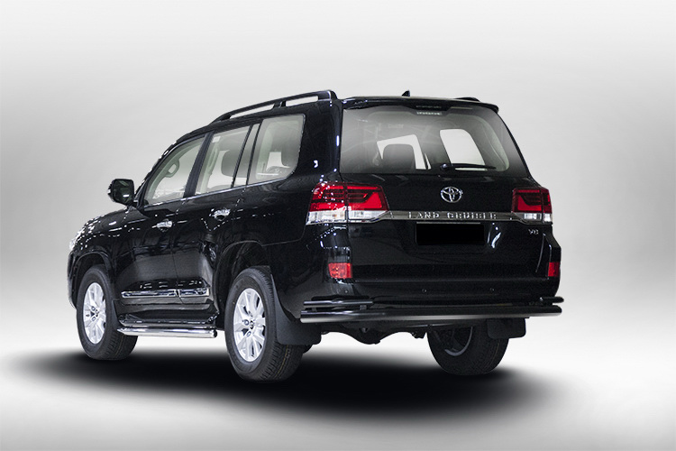 ЗАЩИТА "ВОЛНА" ДВОЙНАЯ D76/42 ЧЕРНАЯ TOYOTA LAND CRUISER 200 2015