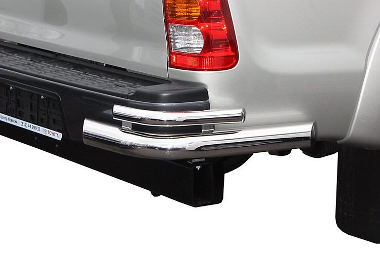 ЗАЩИТА ЗАДНЯЯ "УГОЛКИ" ДВОЙНЫЕ D76/42 TOYOTA HILUX 2008