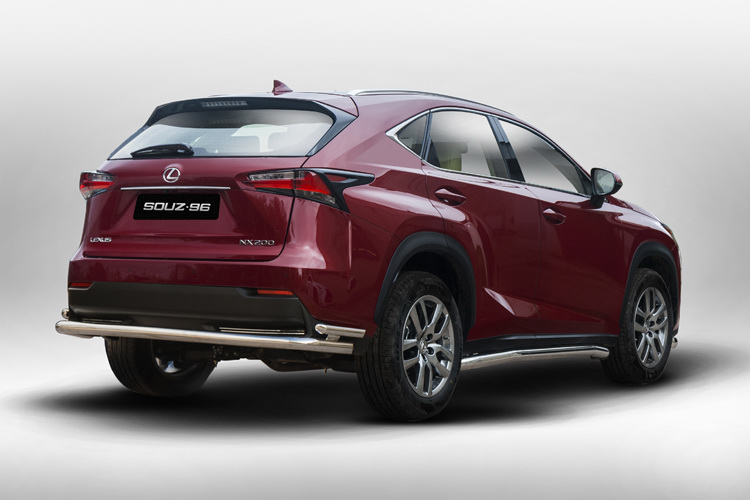 ЗАЩИТА ЗАДНЯЯ D60/42 ДВОЙНАЯ(ОДНА ВЫХЛОПНАЯ ТРУБА) LEXUS NX 2014