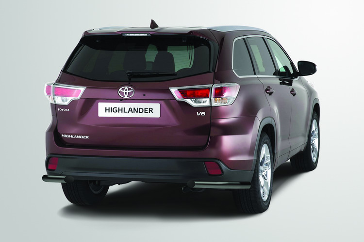 ЗАЩИТА ЗАДНЯЯ "УГОЛКИ" D60 ЧЕРНЫЕ TOYOTA HIGHLANDER 2013
