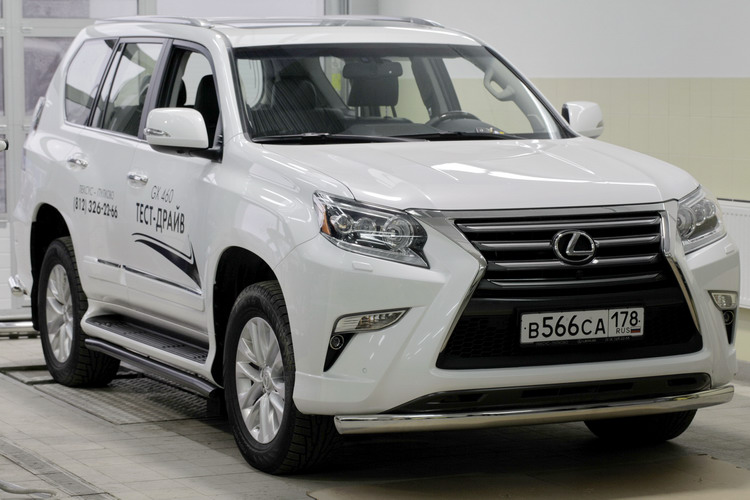 ЗАЩИТА ПЕРЕДНЯЯ ОВАЛЬНАЯ 75Х42 LEXUS GX 460 2013
