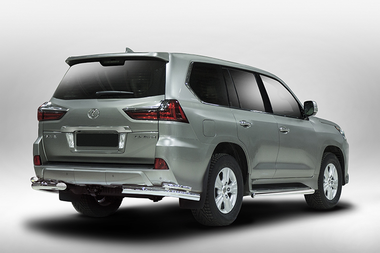 ЗАЩИТА ЗАДНЯЯ "УГОЛКИ" ДВОЙНЫЕ D76/42 LEXUS LX 2015