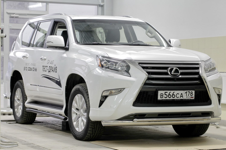 ЗАЩИТА ПЕРЕДНЯЯ ДВОЙНАЯ 75Х42/D42 LEXUS GX 460 2013