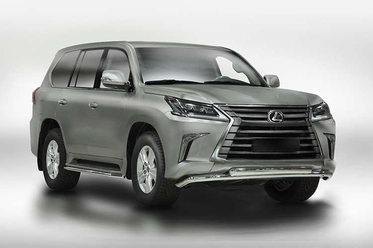 ЗАЩИТА ПЕРЕДНЯЯ D60/ОВАЛЬНАЯ 75X42 LEXUS LX 2015