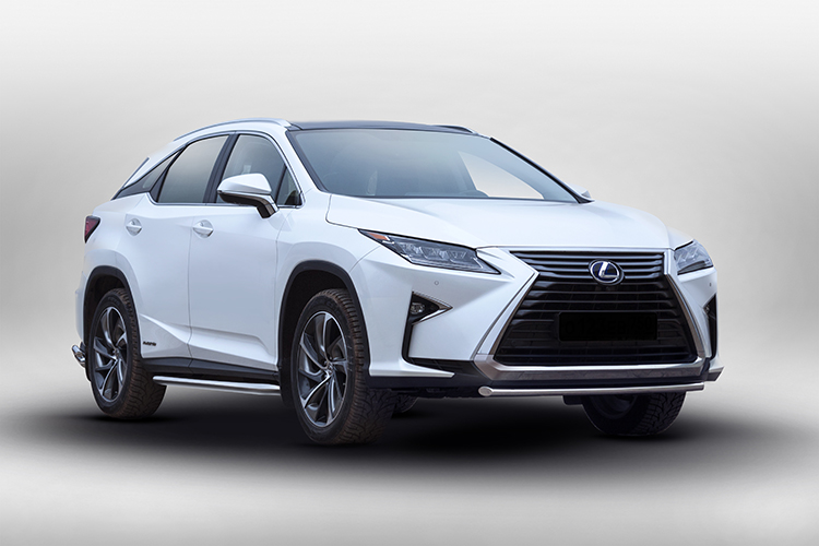 ЗАЩИТА ПЕРЕДНЯЯ ОВАЛЬНАЯ 75Х42 LEXUS RX 2015