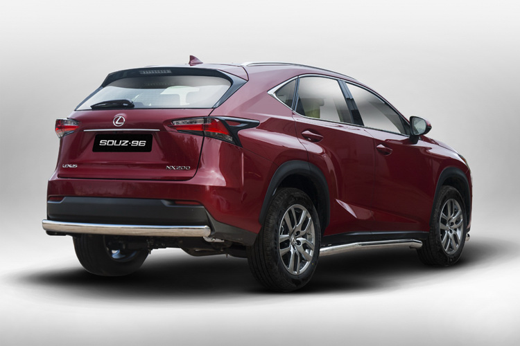 ЗАЩИТА ЗАДНЯЯ 75Х42 ОВАЛЬНАЯ(ОДНА ВЫХЛОПНАЯ ТРУБА) LEXUS NX 2014