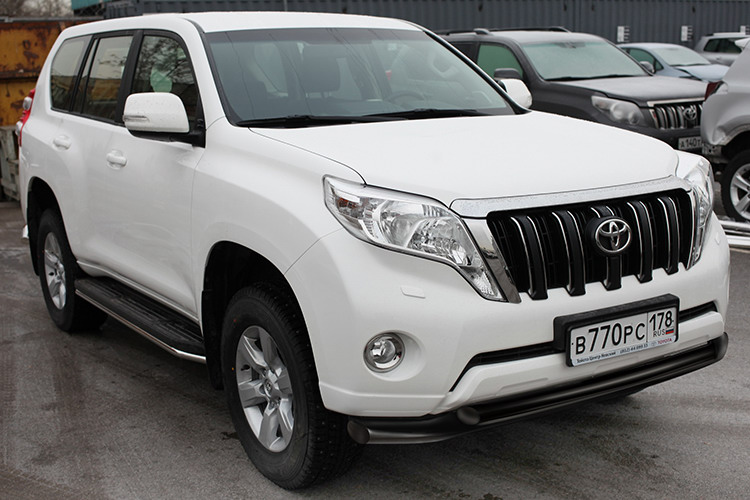 ЗАЩИТА ПЕРЕДНЯЯ ДВОЙНАЯ D76/60 ЧЕРНАЯ TOYOTA LAND CRUISER 150
