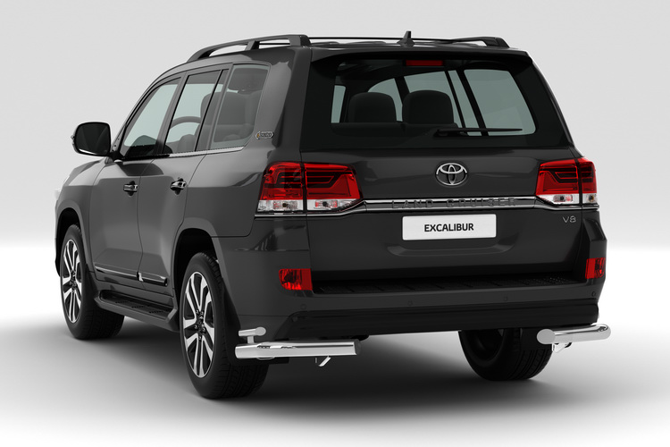 ЗАЩИТА ЗАДНЯЯ "УГОЛКИ" ДВОЙНЫЕ D76/42 TOYOTA LAND CRUISER 200 EXCALIBUR 2017
