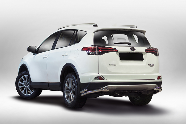 ЗАЩИТА ЗАДНЯЯ "УГОЛКИ" ДВОЙНЫЕ D60/42 TOYOTA RAV4 2015